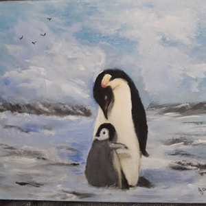 Jenny. Cuddle time, acrylic. 1.21.jpg